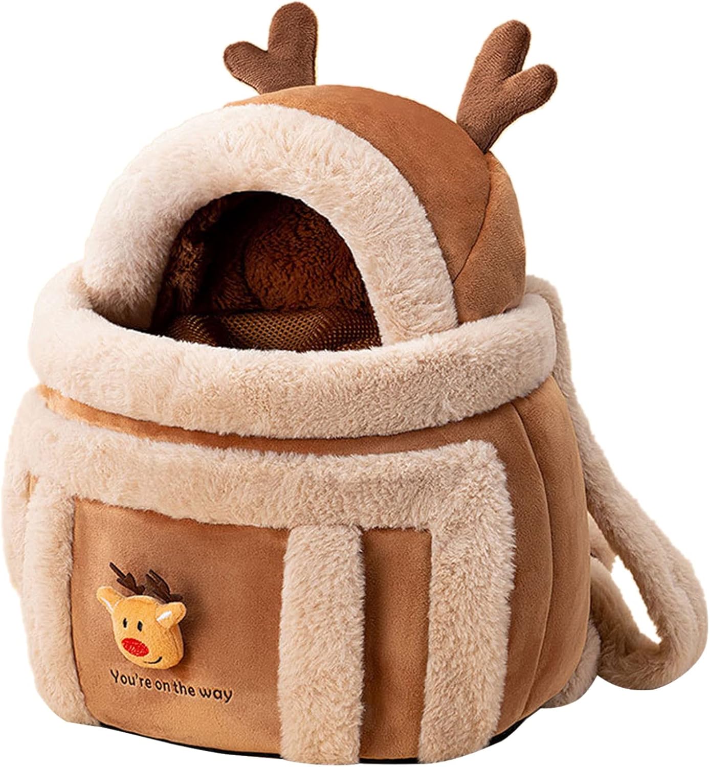 Plush Reindeer Pet Travel Backpack Carrier: A Must-Have for Pet Lovers